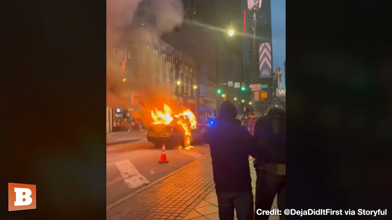 THIS SEEMS FAMILIAR — Purported Antifa Riot, Smash, and Burn Cop Car in Atlanta