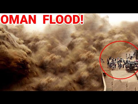 Tsunami Flash flood in Oman!  Mother nature angry caught on camera | Iran flood | Dubai flood