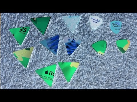 How to make guitar picks out of gift cards