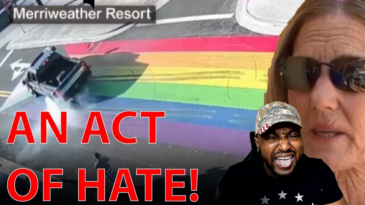 WOKE Town MELTS DOWN Over BASED Pick-Up Truck Driver Leaving SKID MARKS On Pride Flag Mural! (Black Conservative Perspective)