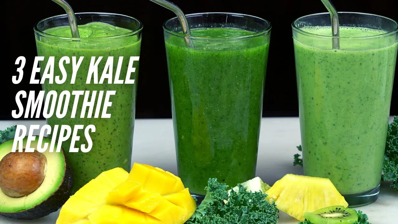 3 Easy Kale Smoothie Recipes | Healthy Green Smoothies