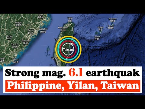 Strong mag. 6.1 earthquake - Philippine Sea, Yilan, Taiwan, on Sunday, Oct 24, 2021