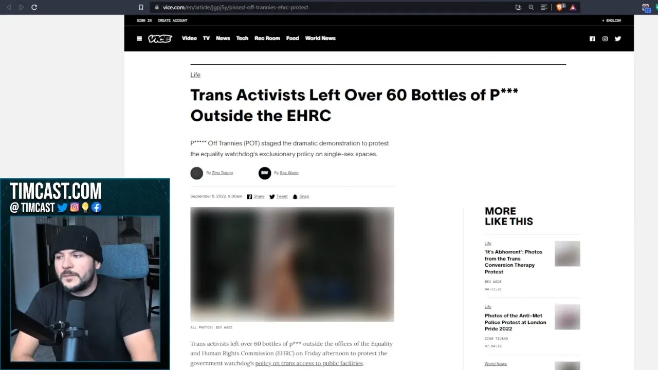 Trans Activists Dump PISS All Over Themselves And Street In Protest, The Left Has Gone INSANE