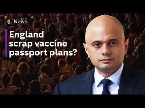 Vaccine passport plans in England scrapped says Health Secretary
