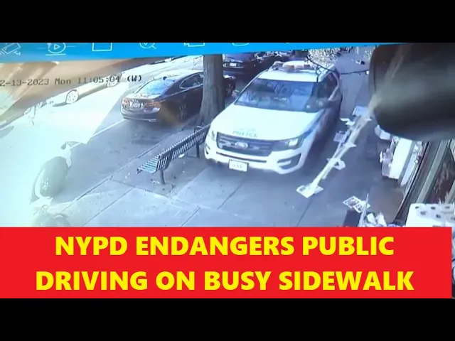 New York Police Chase & Drive On Sidewalk ENDANGERING The Public - Media Said They Are Heroes