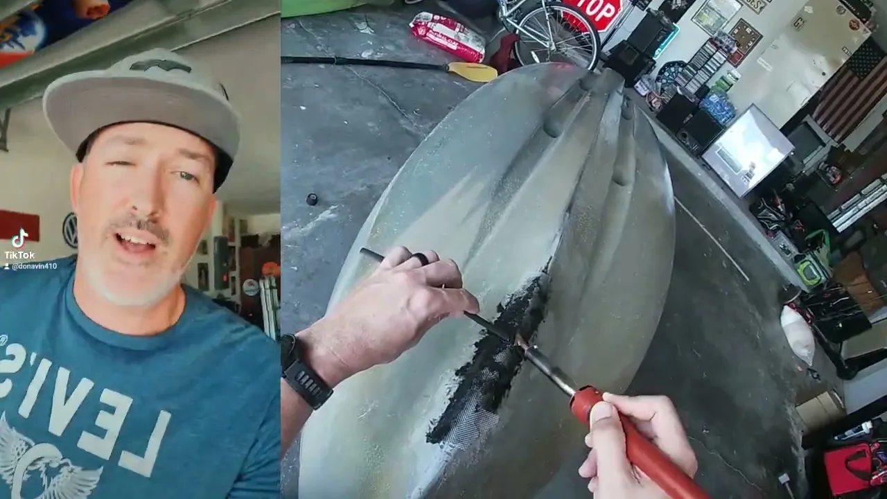 How to Patch a hole in your kayak (Flex Seal Vs Plastic Weld)
