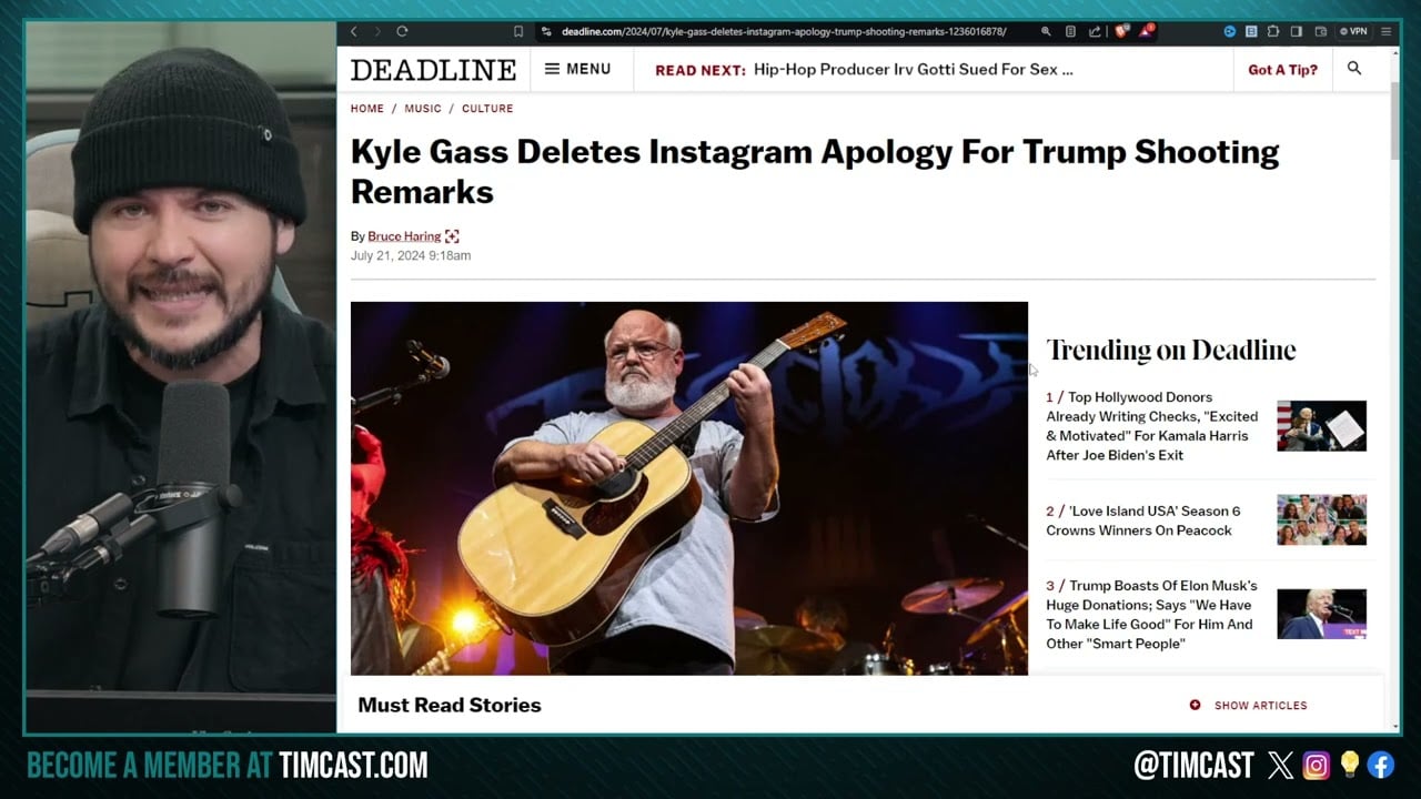 Kyle Gass DELETES APOLOGY After Calling For Trump Assassination, FORGIVENESS RESCINDED
