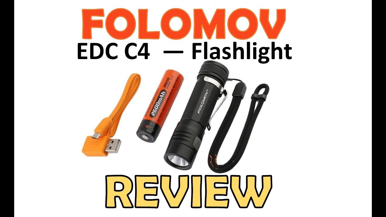 Review Folomov EDC C4 - BEST new EDC Flashlight?  NOW Link SHIP to CANADA too