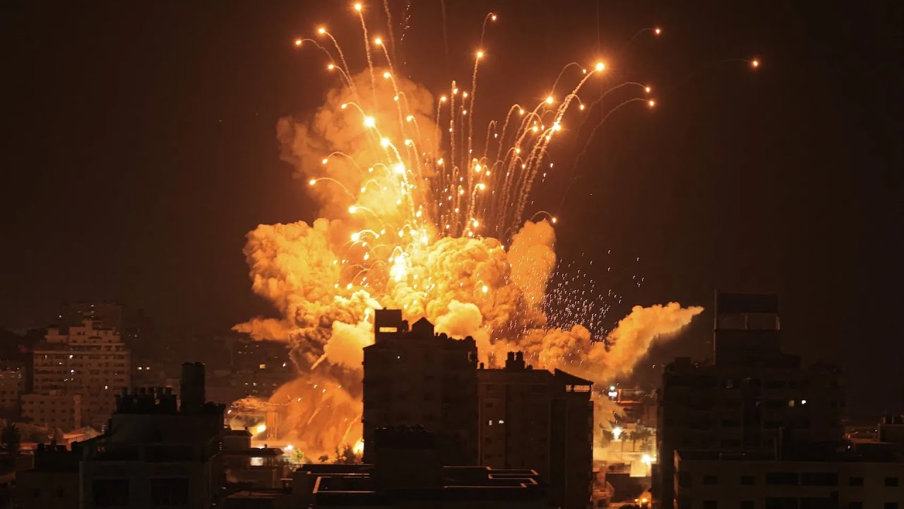 LIVE: View of Gaza Skyline as Israel Bombards Territory