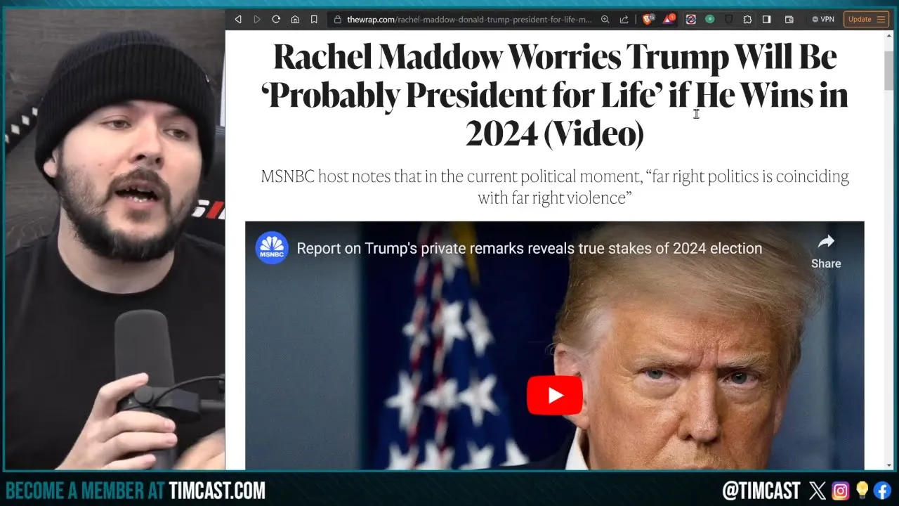 TRUMP WILL BE PRESIDENT FOR LIFE Says Maddow In Unhinged Rant, Dems Move To STRIKE Trump From Ballot