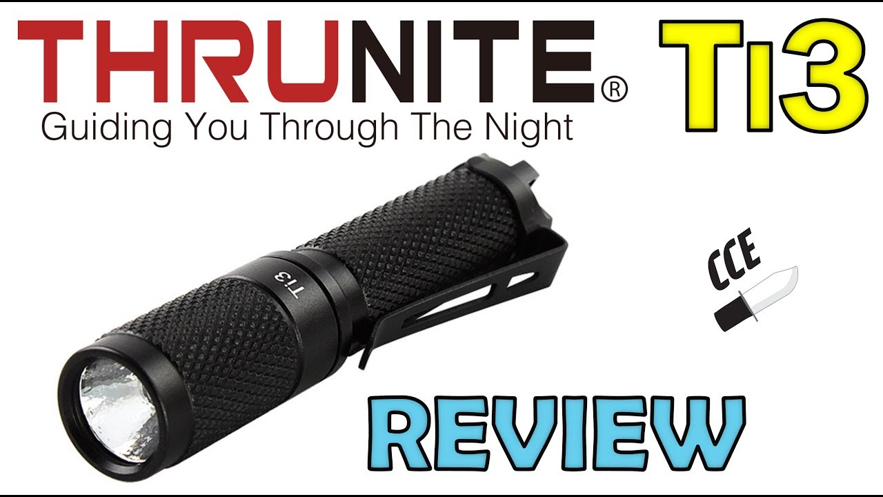 Overview of the ThruNite Ti3 Flashlight 130lumen on an AAA battery