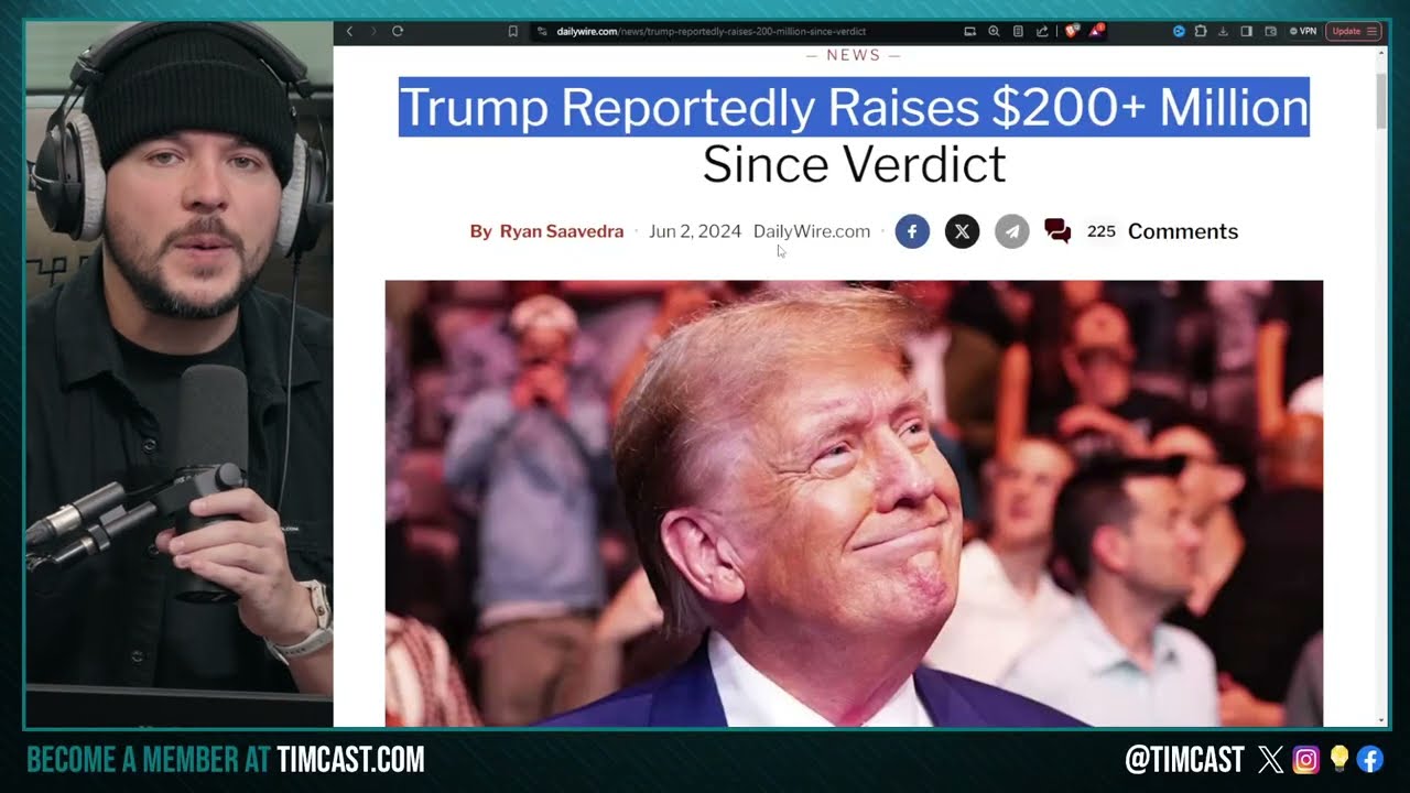 Trump Guilty Verdict BACKFIRES, Trump Raises $200M In RECORD Fundraising After Democrat Sham Trial