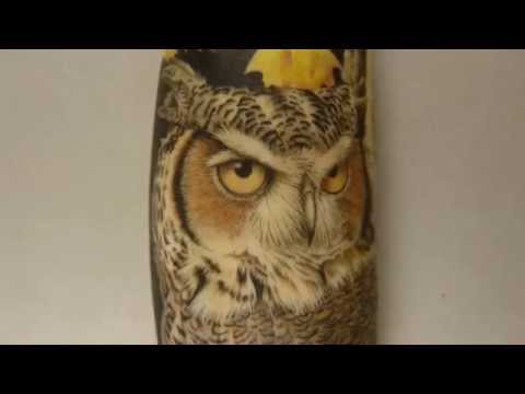Scrimshaw Showing - Great Horned Owl