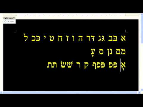 Hebrew Pronunciation. LONG VERSION