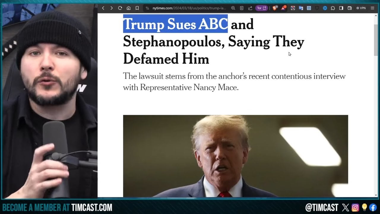 Trump Sues ABC And Stephanopoulos For Defamation Claiming He Was Found Liable For Rape WHEN HE WASNT