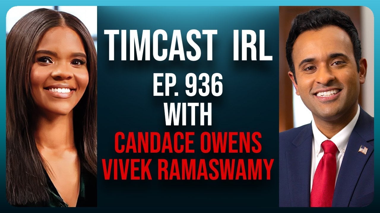 Timcast IRL - Christie DROPS OUT, Caught On HOT MIC! Townhall w/ Vivek Ramaswamy & Candace Owens