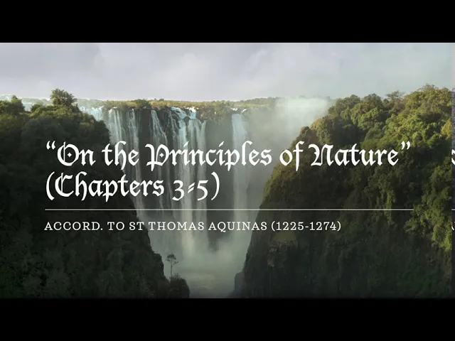 The Four Causes | On the Principles of Nature (cc. 3-5) | Thomas Aquinas