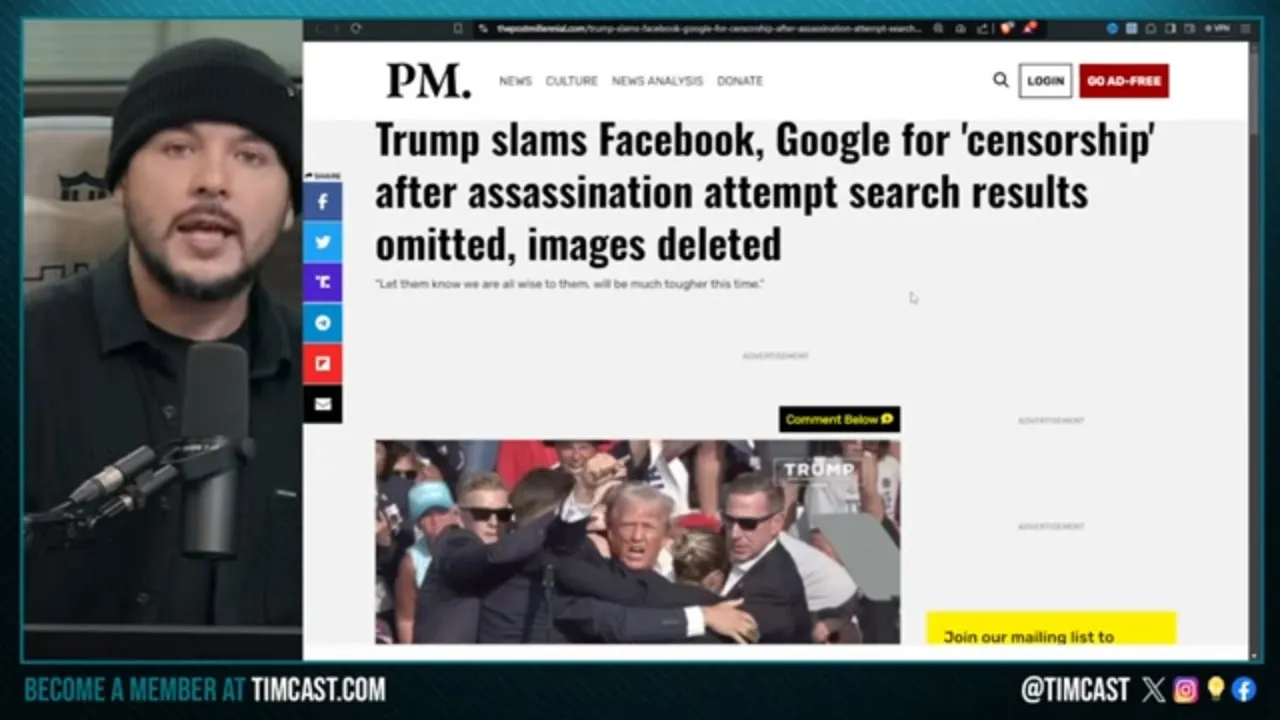 Trump SLAMS Facebook & Google For CENSORING Assassination, Secret Service Warns Of ANOTHER ATTEMPT