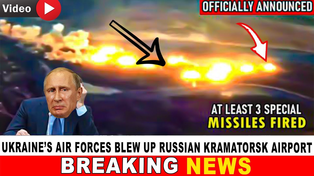 Ukrainian air forces blew up the Russian Kramatorsk military airport in eastern region! RUSSIA UKRAI