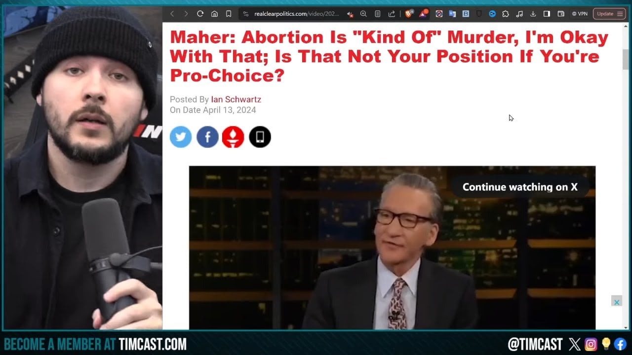 Bill Maher Says ABORTION IS MURDER But That He Is OK WITH IT In Shocking Statement