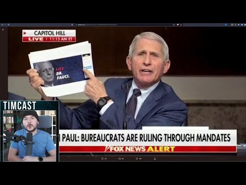 Fauci MEMES HIMSELF Holding Up 'Fire Fauci' Graphic, Corporate Press Calls For MOCKING COVID Dead