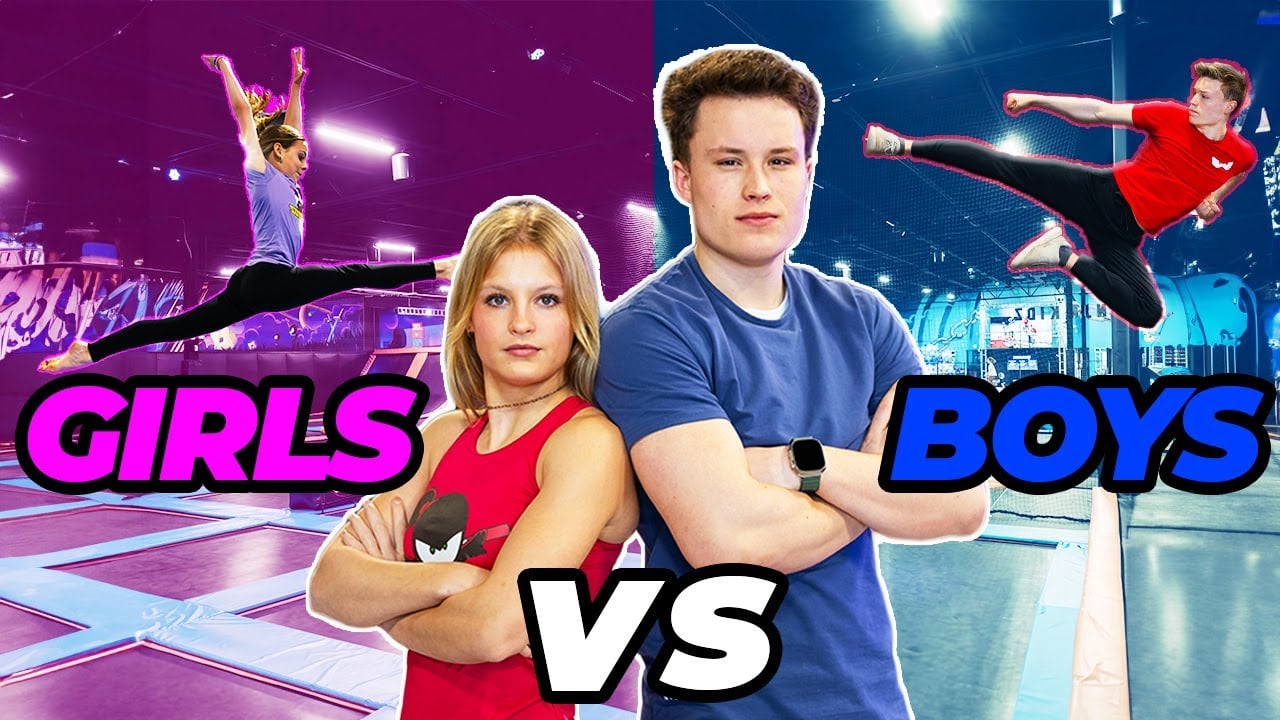 Boys VS Girls Super Ninja Challenge! *LOSER GETS PIED*