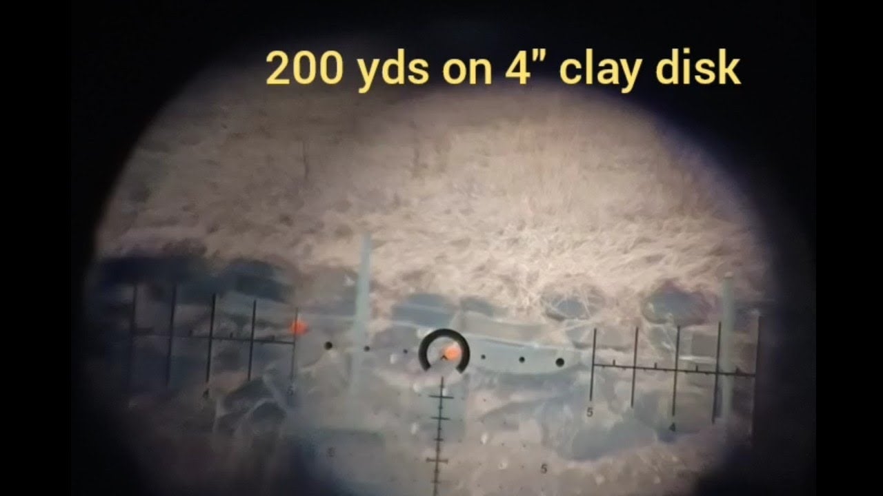 Shooting 4 inch clay disks at 200 yds with AR-15