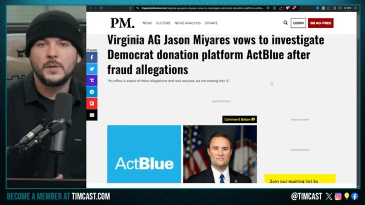 Virginia AG Vows To Investigate ActBlue Donation Scandal, James O'Keefe Uncovers ONDATION LAUNDERING