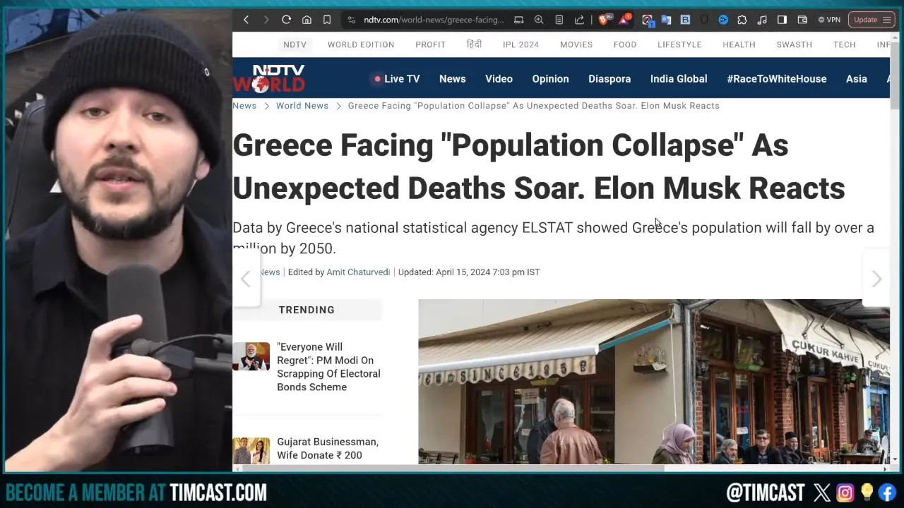 Elon Musk WARNS Population Collapse IS COMING, STROKES & HEART Disease Wiping Out Greece
