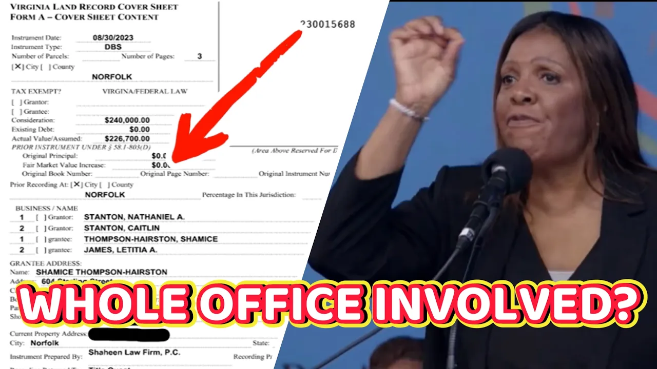 💥EXPLOSIVE REPORT: ALLEGED MORTGAGE FRAUD Witnessed by James' Legal Staff! #letitiajames #newyork