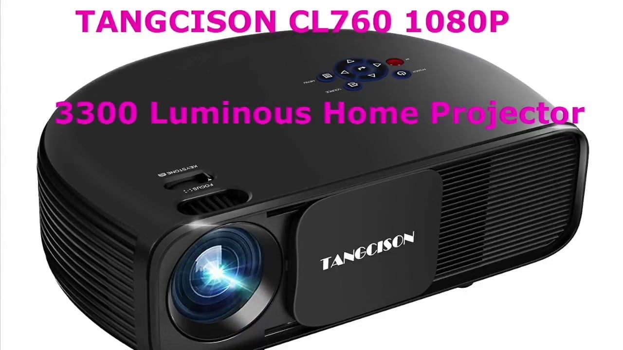 Best Budget Projector Under $200 TANGCISON CL760 Home Projector 3300 Luminous 1080p
