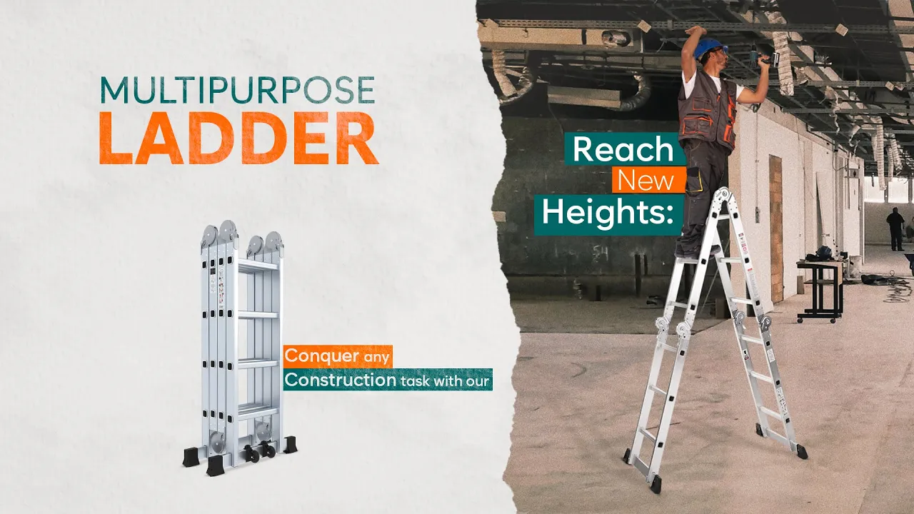 Corvids Aluminium Multipurpose Ladder | Best Compact & Portable Super Ladder For Home & Outdoor Use