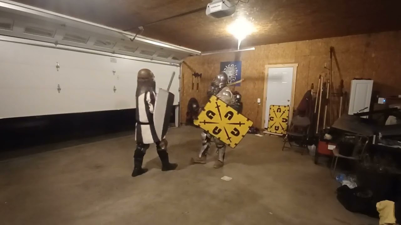 Sword and Shield Fighting with lots of Thrusts - EMP practice 10/27/22