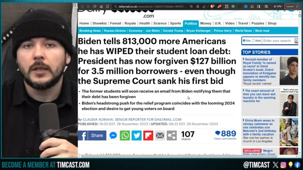 Biden Cancels BILLIONS In Student Loans STEALING From Working Class To BUY 2024 Election, OVERT EVIL