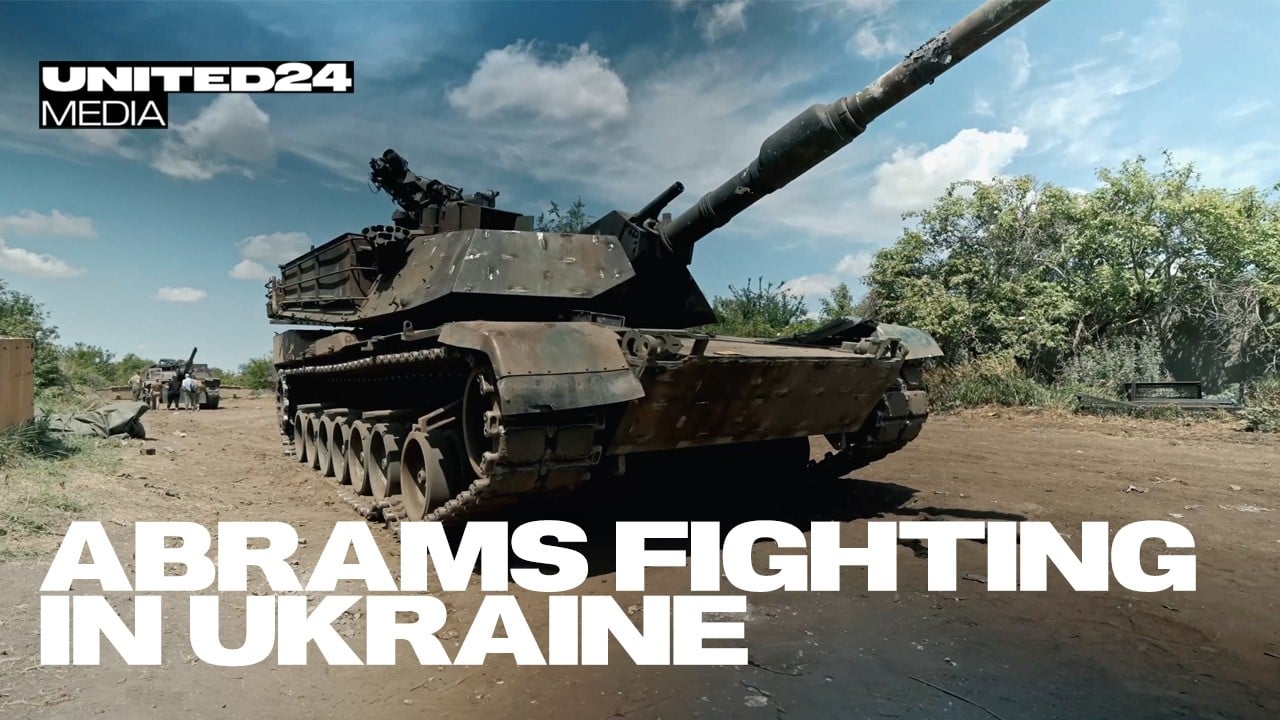 Ukrainian M1A1 Abrams SA with Kontakt-1 Reactive Armor on the Eastern Frontline. Modern Tank Warfare