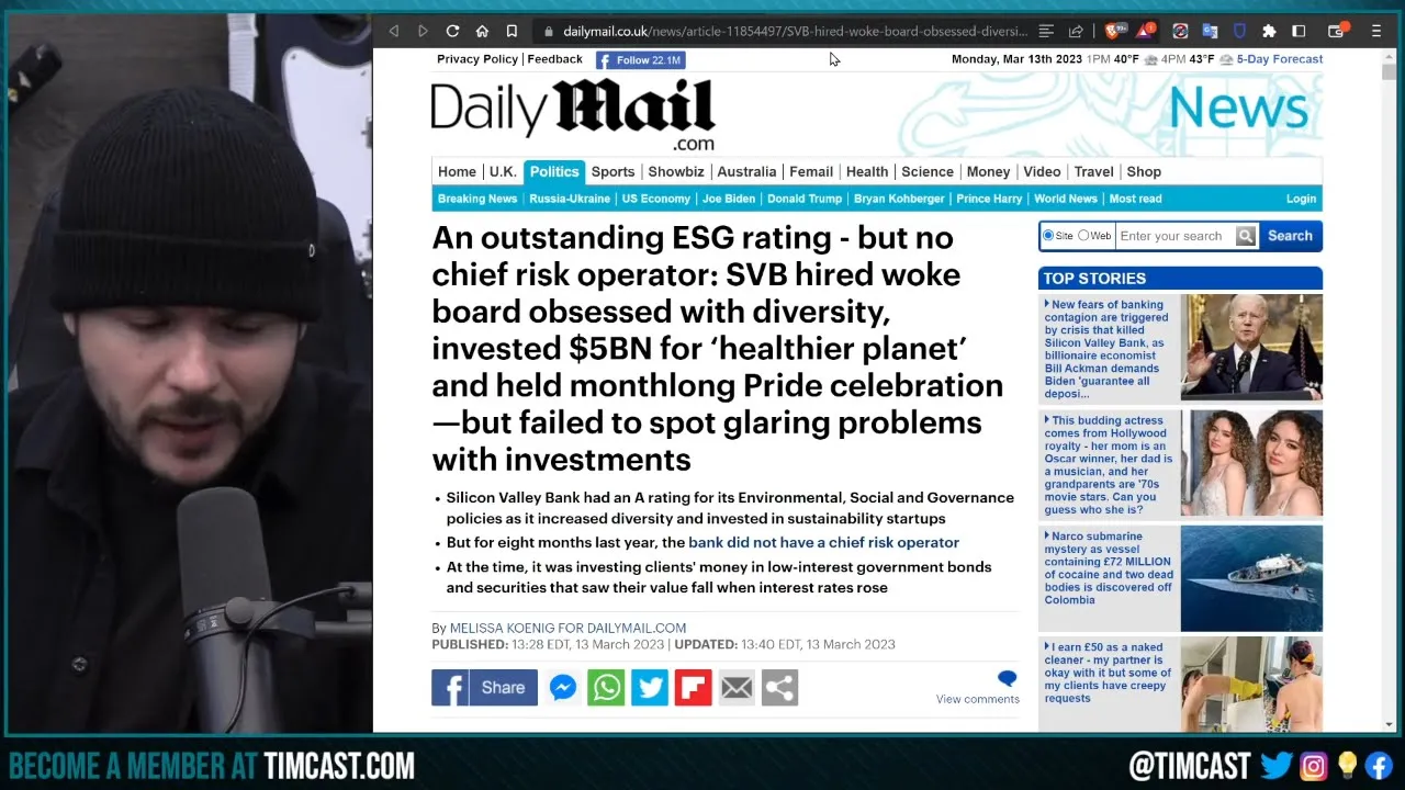 SVB Bank Invested In WOKENESS Over RISK ASSESSMENT, Leftist Cult May Have Just DESTROYED The Economy