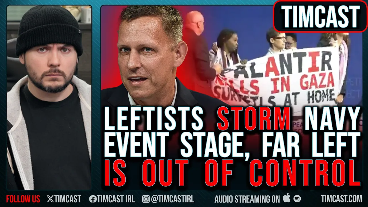 Pro Palestine Leftists STORM Navy Event, Protest Palantir & AI, Trump Big Beautiful Bill PROTECTS AI