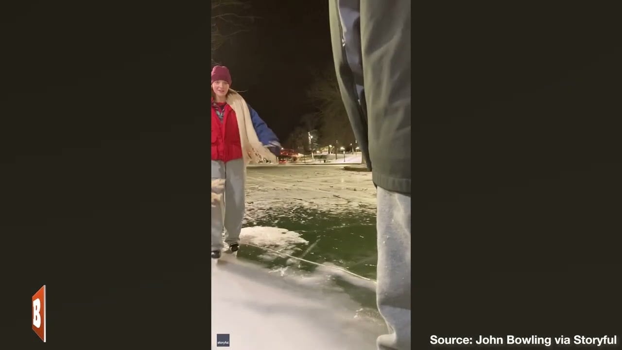 VIRAL VIDEO: Indianapolis Women Drives Car on Frozen Canal, Crashes Through the Ice
