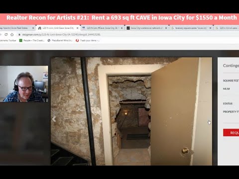 Realtor Recon for Artists #21   Rent a 693 sq ft CAVE in Iowa City for $1550 a Month
