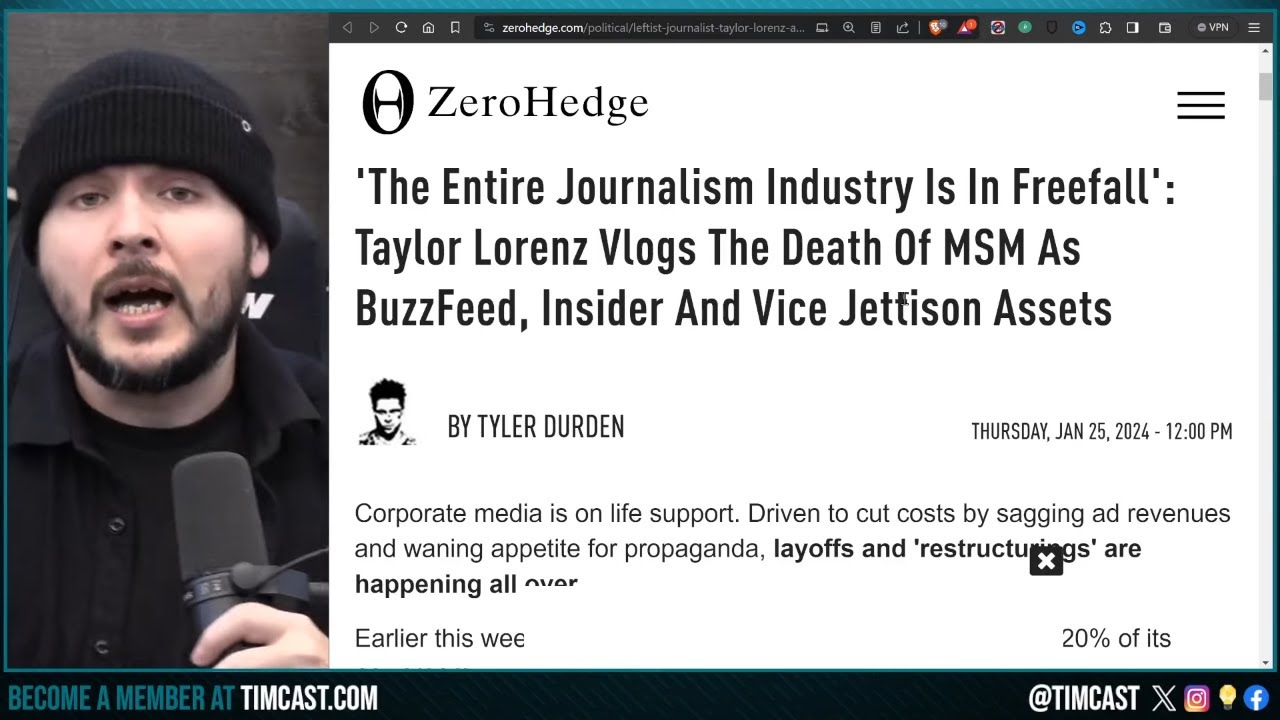 MASS LAYOFFS As Corporate Press COLLAPSING, Taylor Lorenz PANICS As Propaganda Machine Breaks Apart