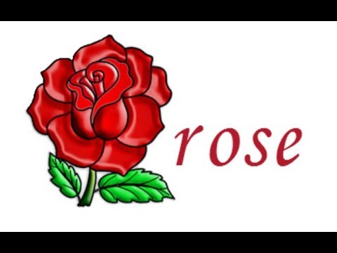 How to draw a rose step by step, #Kids, #YouTubeKids