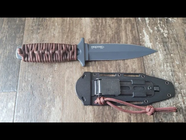 Making G10 Menuki & Paracord Wrapping Cold Steel Drop Forged Boot Knife