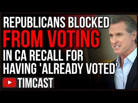 Republicans BLOCKED From Voting In Newsom Recall Told They Already Voted, Larry Elder STILL May WIN