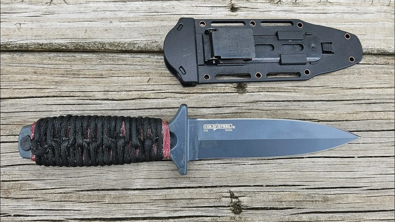 Paracord Wrapping Cold Steel Drop Forged Boot Knife For Customer