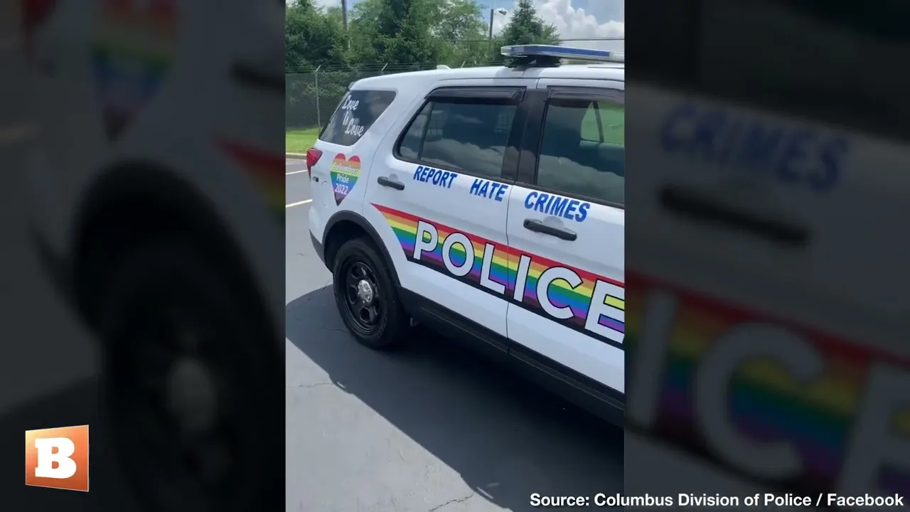 LGBTQIA+ Liaison Officer at Columbus Police Dept. Unveils "Pride Cruiser"