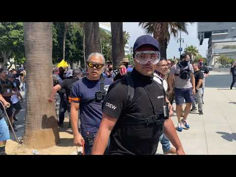 'Unmask Them!' Demonstrators Clash in Los Angeles