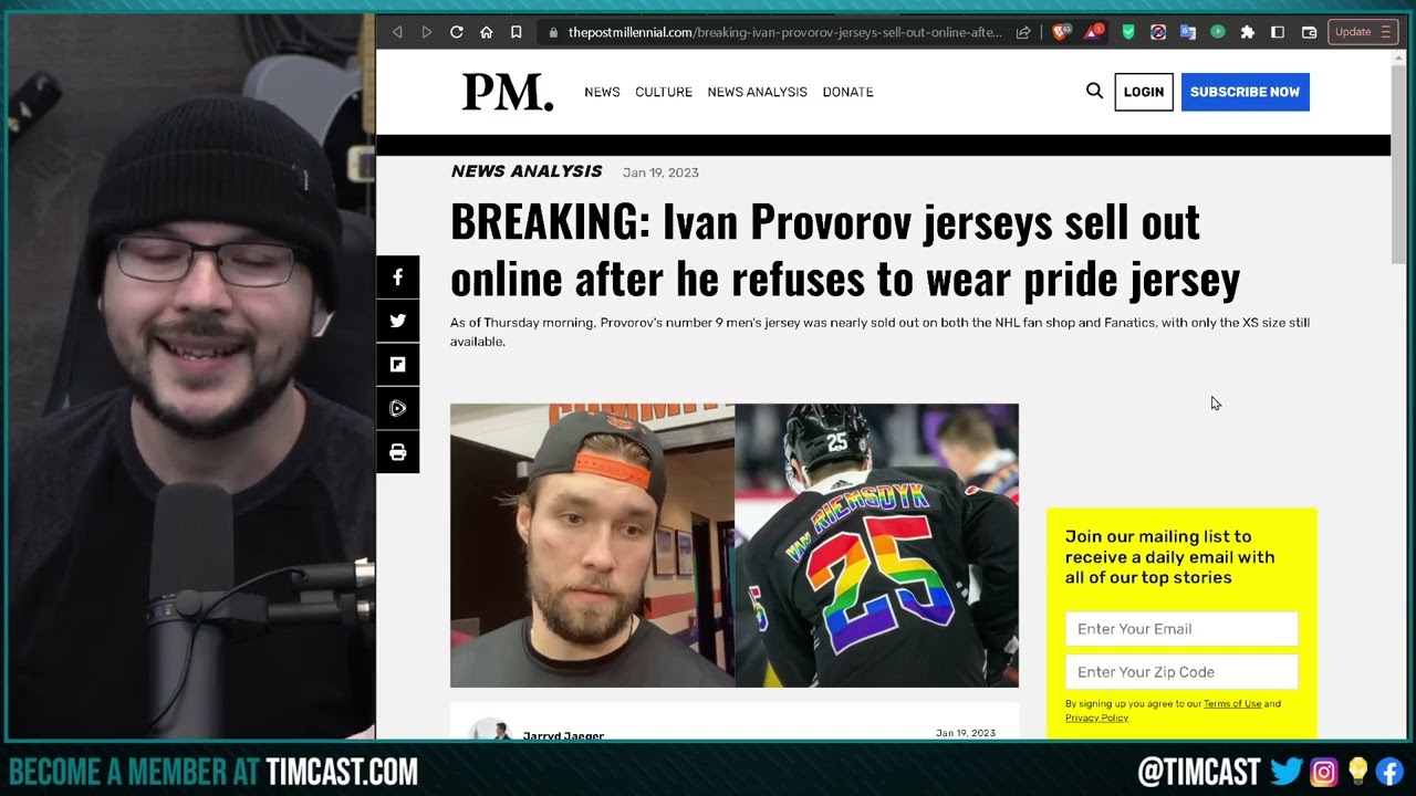 Ivan Provorov Jerseys SELL OUT After He REFUSES To Wear Pride Jersey, We Are TAKING BACK The Culture