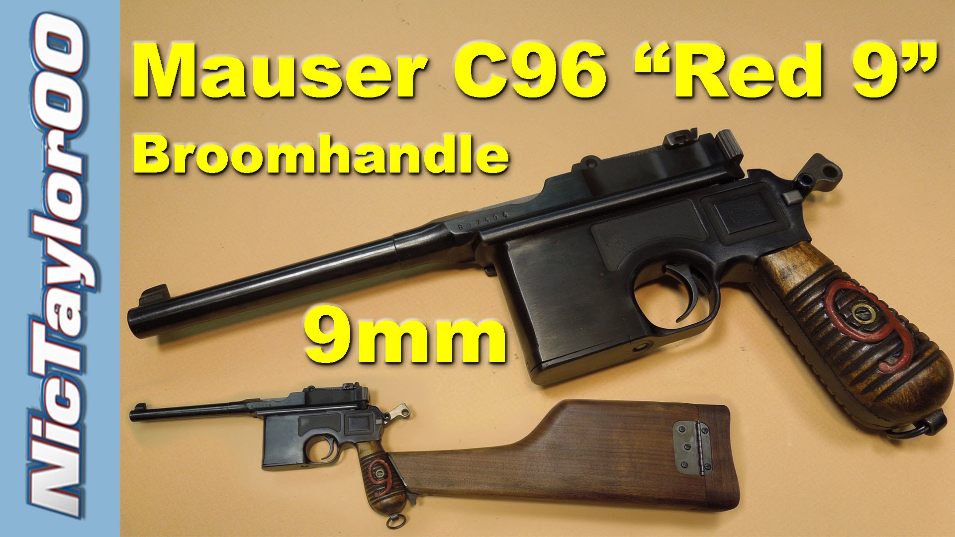 Mauser 9mm C96 "Red 9" Broom Handle Pistol