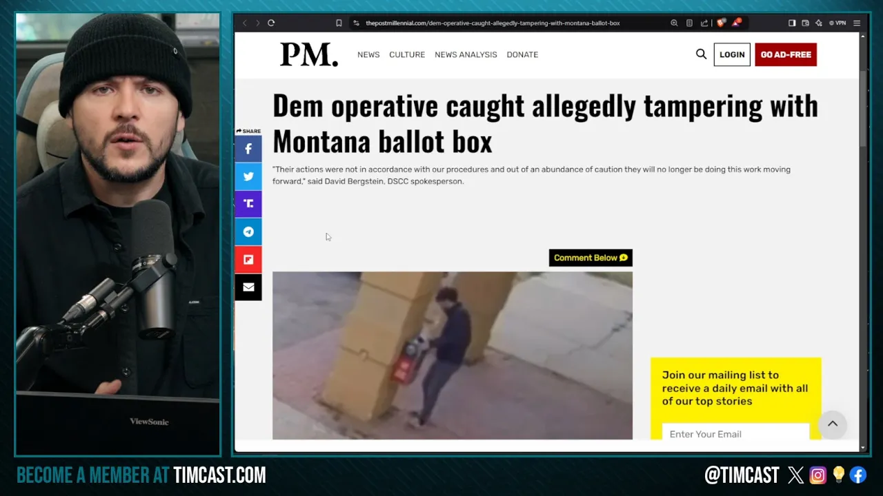 Democrat CAUGHT On Camera Tampering With Ballot Box, Claims He Was Just TESTING Security