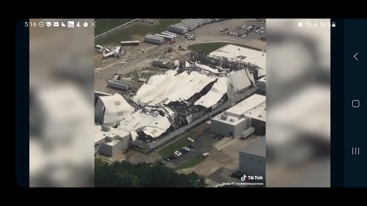 A closer look at the damage in N.C. where the tornado touched down on a pharma plant